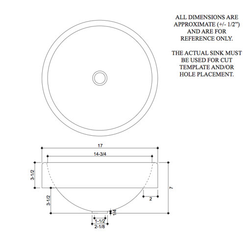 D'Vontz Copper Bathroom Sinks 17'' Metal Circular Vessel Bathroom Sink